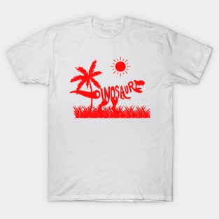 Dinosaur Red Wordart T-Shirt